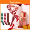 Рождественский эльф длинный полосатый чулок до бедра для детей и взрослых