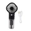 Portable Handheld Misting Fan USB Rechargeable Water Spray Mist Fan with 4 Gear Speed Black