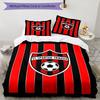 Star Soccer Emblem Printed Pattern Duvet Cover Set – includes 1 duvet cover and 2 matching pillowcases Bedroom decor Christmas gifts