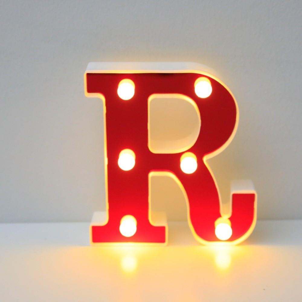 Red White Color LED Light Letters 16cm Size LED Letter Night Light Club Decoration
