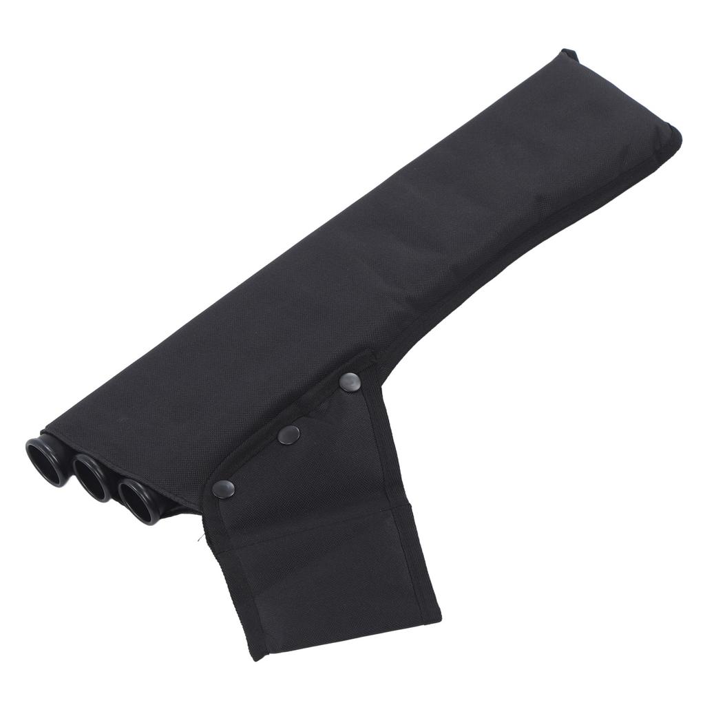 3 Tubes Hip Quiver Waist Hanged Arrow Archery Carry Bag with Pockets Double Strap Oxford Cloth Recurve Bow Archery