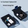 Для Tesla Model 3 Highland 2024 скрытый ящик для хранения вещей, центральная консоль автомобиля, подлокотник спереди и сзади, флокированная многослойная сетка, организованная