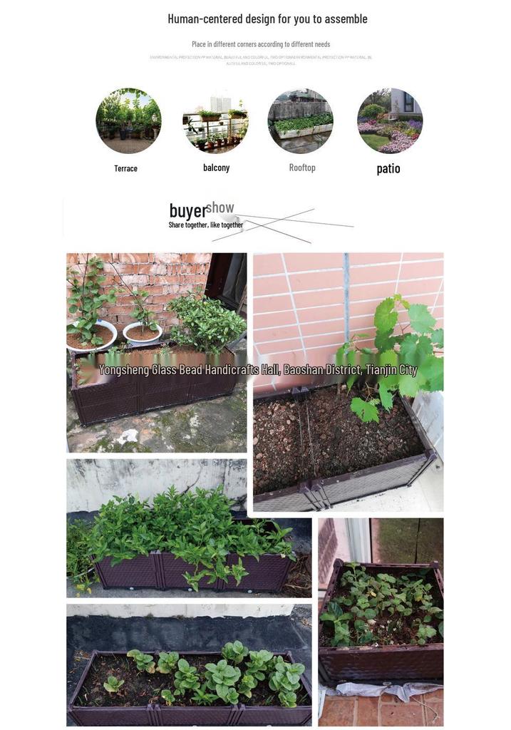 Multi-layer Plastic Planter Box for Vegetables and Flowers, Home and Balcony Use - Free Combination