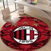 1pc A-AC Milan Print Round Carpet Chair Round Carpet Suitable for Bedroom Living Room Home Decorative Carpet