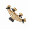 3 4 Inch Brass 4 Way Hose Pipe Splitter Nozzle Switcher Tap Connectors for Garden Irrigation