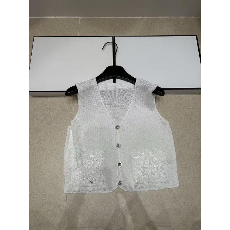 Premium Heavy-Duty Sequin V-Neck Cardigan Vest - Summer 2026 Collection