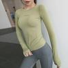 Women's High-Elasticity Long-Sleeve Yoga Top, Quick-Dry Fitness and Running Shirt for Autumn/Winter