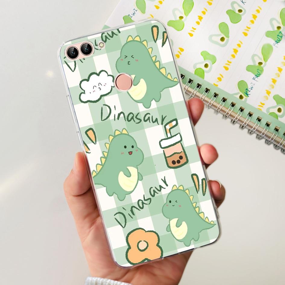 For Huawei P Smart Case FIG-LX1 FIG-LX2 FIG-LX3 Back Cover Fashion Flower Marble Clear Silicone Soft Funda For PSmart 2018 Coque