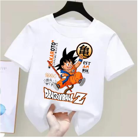 Anime Dragon Ball Cosplay TShirt Cotton Short Sleeve Tops Casual Loose Retro TShirt Unisex Women Kids Family Matching Outfits