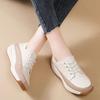 Platform Shoes Women's Sneakers 2025 New Single Shoe Wedges Casual Shoes Woman Lace Up Anti Slip Casual Shoes Zapatos De Mujer