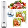 Вакуумный упаковщик продуктов – Портативный ручной вакуумный упаковщик, поставляется с 30 многоразовыми пакетами и прозрачным резервуаром для воды, Компактный беспроводной консервирующий прибор для продуктов
