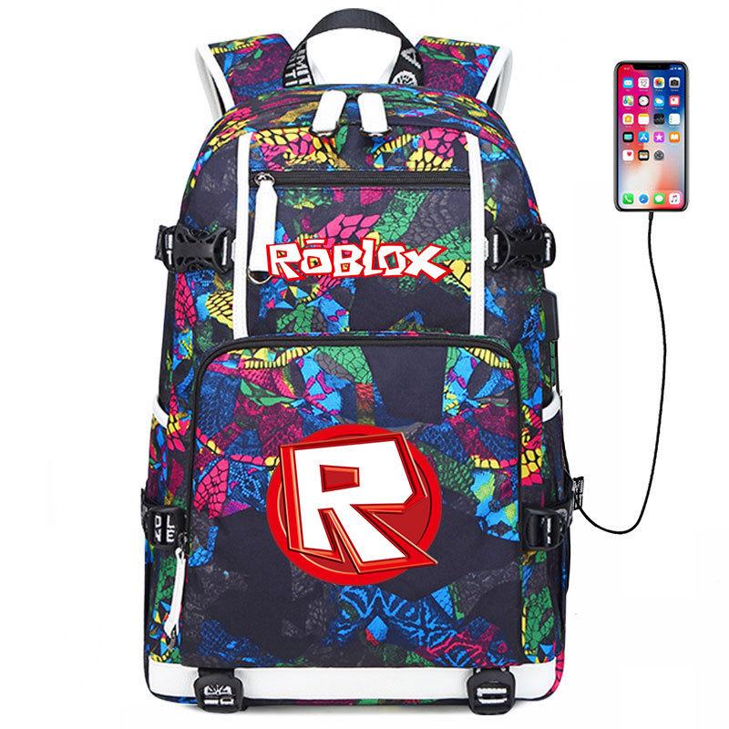 Игровой рюкзак Roblox Большой вместимости Для мальчиков и девочек Сумка для школьной поездки