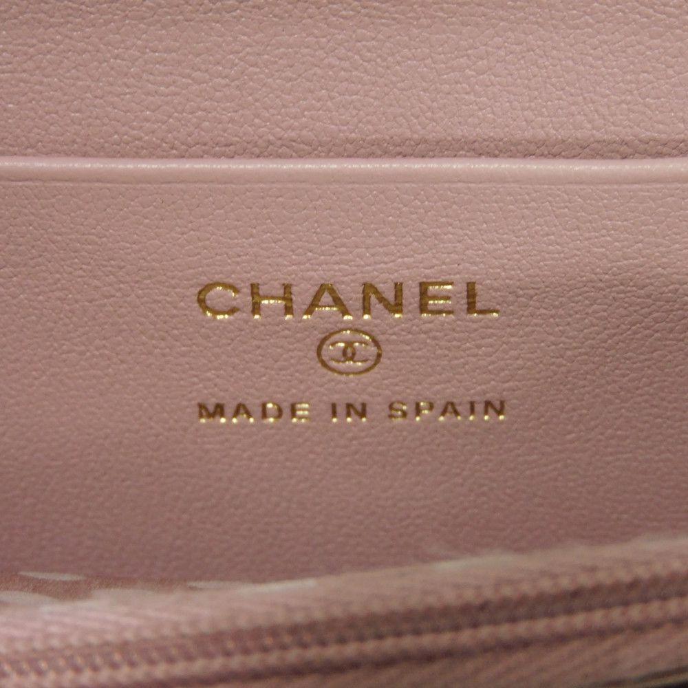 Б/у 10097 Кошелек для монет на молнии Coco Pearl AP3811 7943 COCO Mark CC Mark Точки Рандомный Мателье Розовый Бежевый Женский из Японии