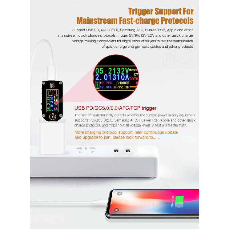 TC66/TC66C TC64 Type-C PD Триггер USB-C Вольтметр Амперметр Напряжение Двунаправленный Измеритель Тока Мультиметр PD Зарядное Устройство Батарея USB Тестер
