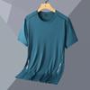 (45~140 кг)Мужская футболка Ice Silk с коротким рукавом, свободная, дышащая, высокоэластичная, для спорта на открытом воздухе, быстросохнущая, повседневная