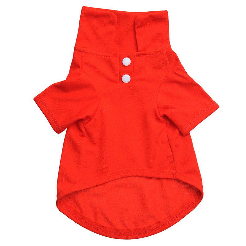 Модная очаровательная футболка-поло для питомца на лето, ярких цветов для собак и кошек