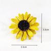 Сплав Модные украшения Красивая брошь в винтажном стиле Цветок маргаритки Желтая брошь-подсолнух Эмаль