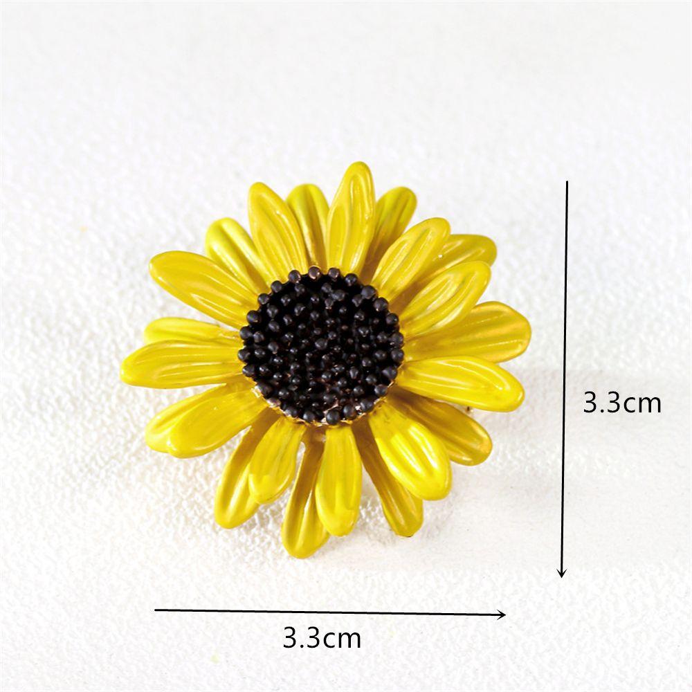 Сплав Модные украшения Красивая брошь в винтажном стиле Цветок маргаритки Желтая брошь-подсолнух Эмаль