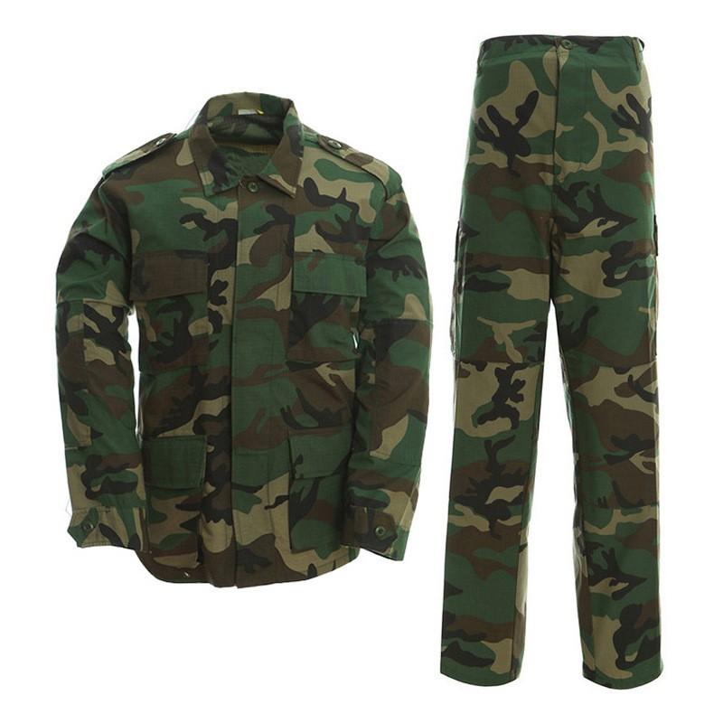 Herren Taktische BDU Camo Uniform Set Outdoor Trainingsanzug Atmungsaktiv Schnelltrocknend Kampfstil Wandern Camping Radfahren