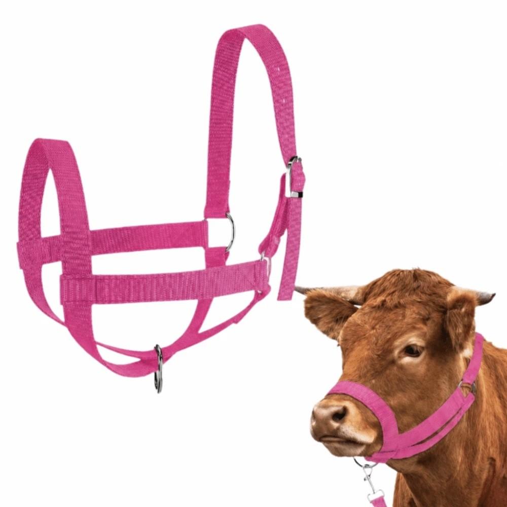Heavy Duty Cow Halter with Lead Adjustable Livestock Strap Horse Halter Grassland Riding