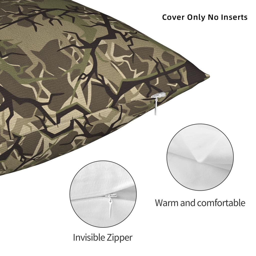 Real Tree Camouflage Camo Pillow Case Vintage Pillow Cover Soft Pillowcases For Couch Sofa Bedroom