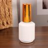 15ml Empty Nail Gel Polish Bottle with Brush Gold Cover - Small Sample Glass Container for Nail Art Glue And Refill Bottles