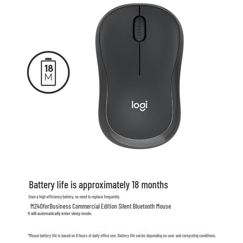 Logitech Бесшумная беспроводная Bluetooth-мышь M240, 10 шт.