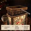 Cozy Living Room Light Retro LED Christmas Night Light, Hand Painted Miniature Fairy Tale Lantern for Battery Operated Holiday Home Decor, Warm