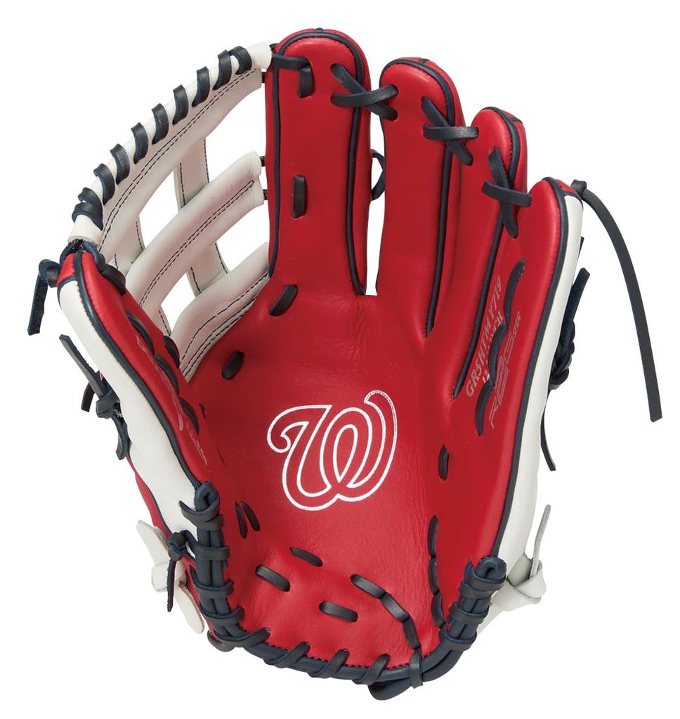 Rawlings Бейсбол HYPER TECH MLB TEAM для питчера, Софтбола, перчатка для аутфилдера, GR5HTMY719, Nationals, 12,75 дюйма, Леворукая