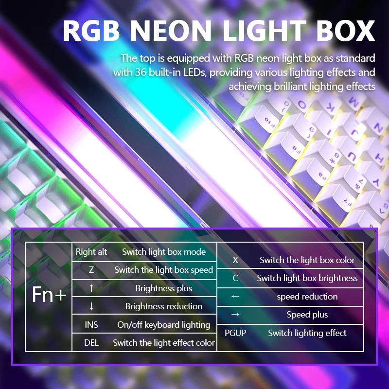 AULA HERO84 HE Wired Mechanical Keyboard Magnetic Switch Music Rhythm 8K Return Rate RGB Gaming keyboard for Computer Accessorie