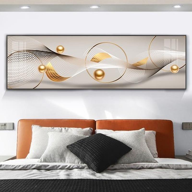 Современный минималистичный абстрактный геометрический декоративная живопись, светлая роскошная спальня, фон, настенное искусство, эстетическое украшение, постер