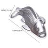 Aluminum Alloy Fish Cake Baking Pans Carp Shaped Cake Mold Tin Birthday for Cake Decoration Silver - DD0