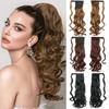 Synthetic Clip In Wrap Around Ponytail Extension Long Wavy Ponytail Hair For Elegant Women Daily Cosplay Wear
