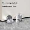 1pc Creative Door Stop Without Drilling, Transparent Silicone Bumper with Magnetic Base, Door Wall Protector for Home and Office Use