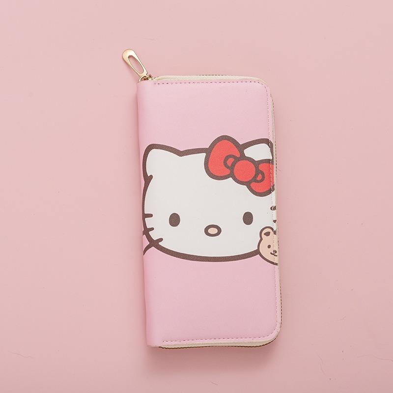 Fresh Japanese Cute Kitten Lady Wallet Girls Wallet Long Zipper Texture Student Card Bag New