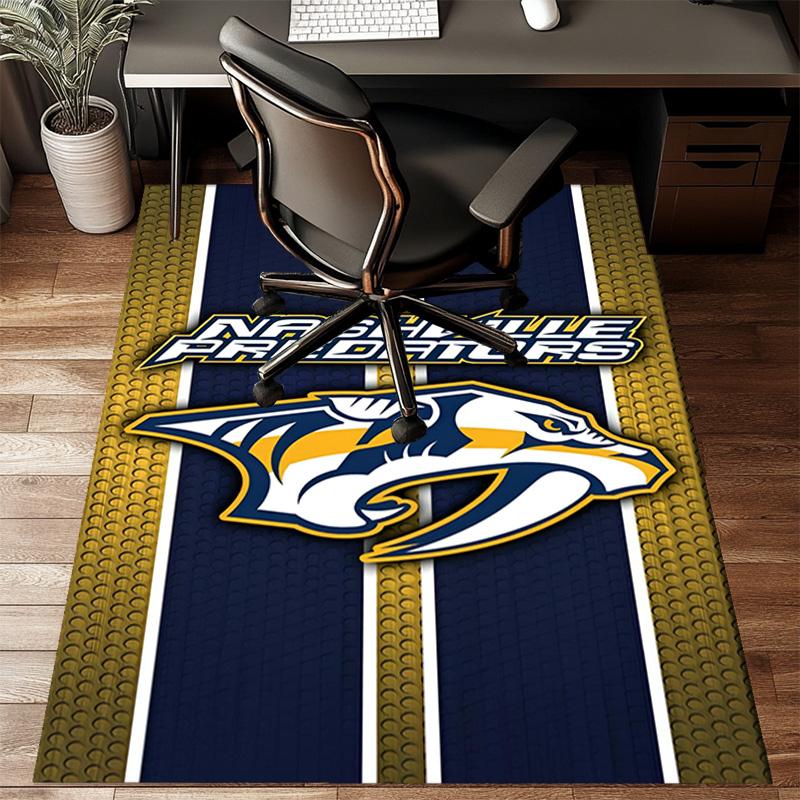 Nashville Hockey Team Floor Mat for Living Room, Game Rooms, Office, Bedroom, Office Floor Mat Playful Design, Christmas fan gifts