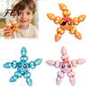 Flexible Joint Starfish Figure 3D Printed Articulated Figure, Cartoon Fidget Sea Animal Ornament Toy, for Desktop Decor, Schoolbag Accessory Toy