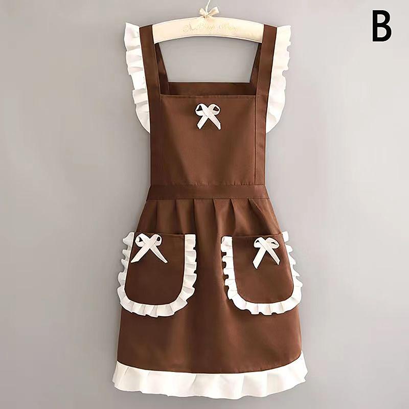 Cute Maid Outfit, Oil And Stain Resistant Apron With Waistband, Kitchen And Restaurant Work Clothes