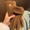 Thick Winter Fleece Lined Gloves Cold Proof Warm Full Finger Gloves  Outdoor Activities
