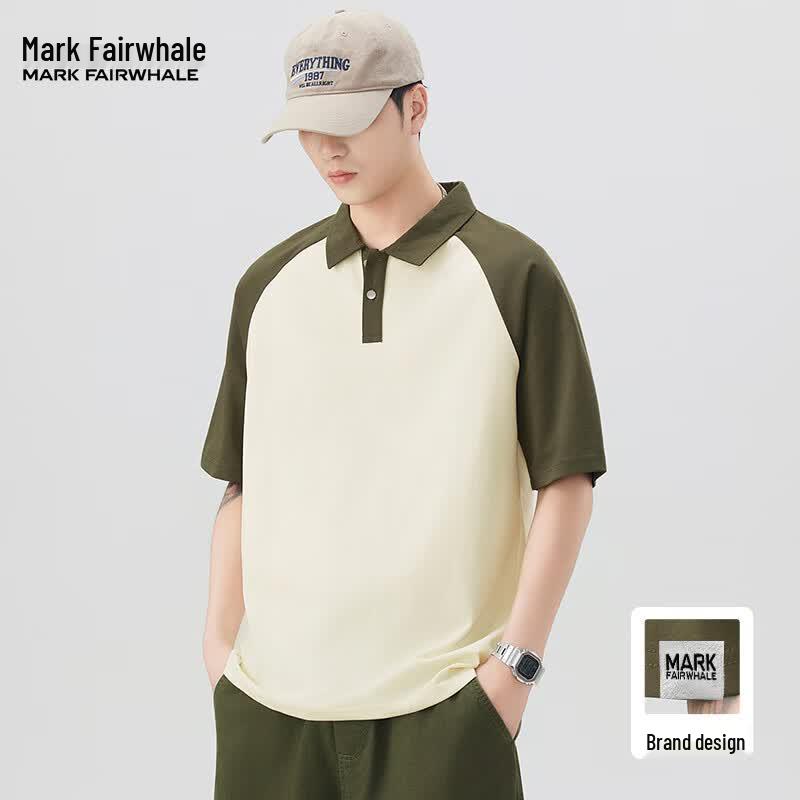 Mark Fairwhale Мужская рубашка-поло с цветовыми блоками из ледяного шелка