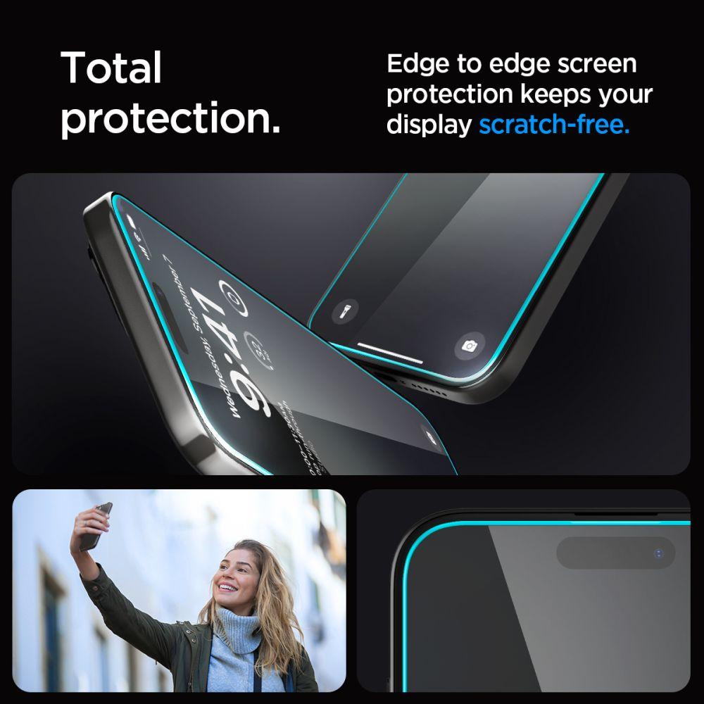 Закаленное Стекло Spigen Glas.tr Ez Fit 2 шт. Iphone 15 Pro Прозрачный