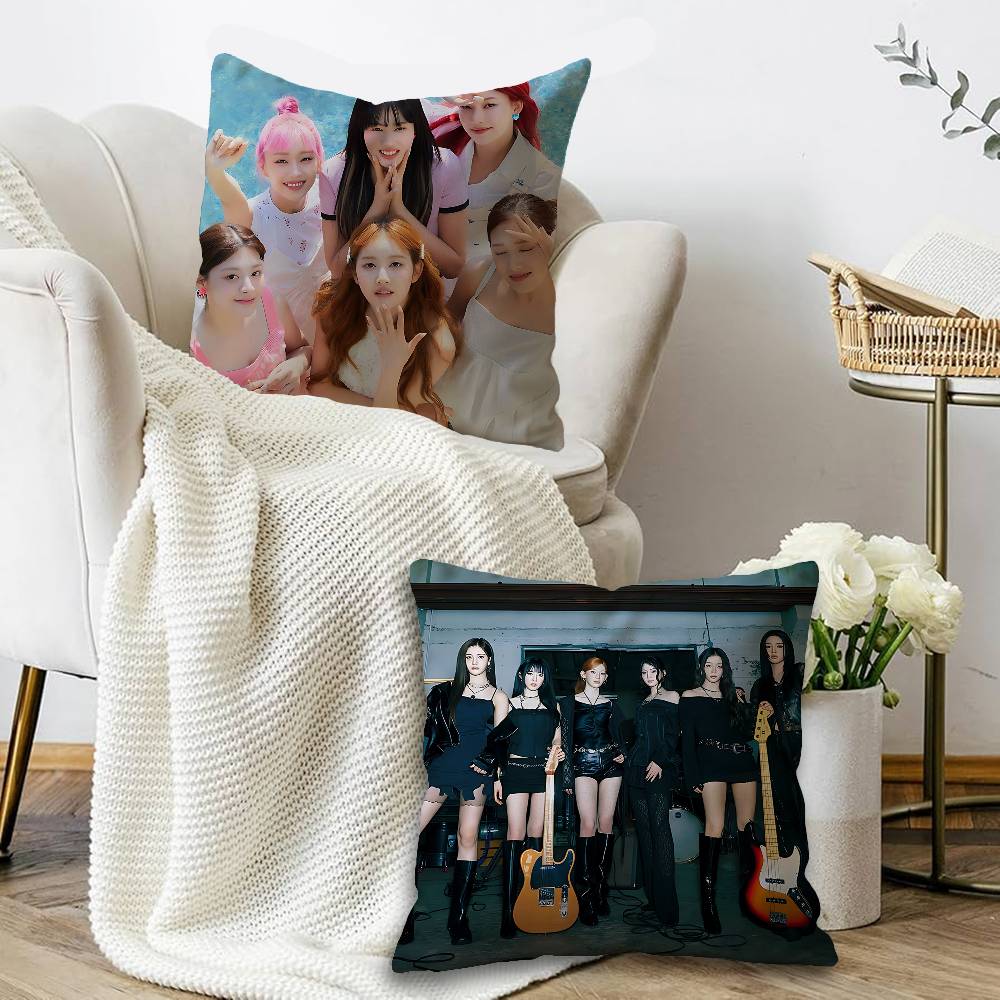 Kpop Group Sstayc Pillow Gift Home Office Decoration Bedroom Sofa Car Cushion Cover Case 45x45