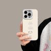 Cartoon puppy case for iPhone 13, 18, Pro Max, and iPhone 14 in silver 11/12 color, shockproof protective case.