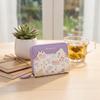 PU Leather Cat Floral Print Wallet Cartoon Coin Purse Cute Style Short Wallet  Daily Use