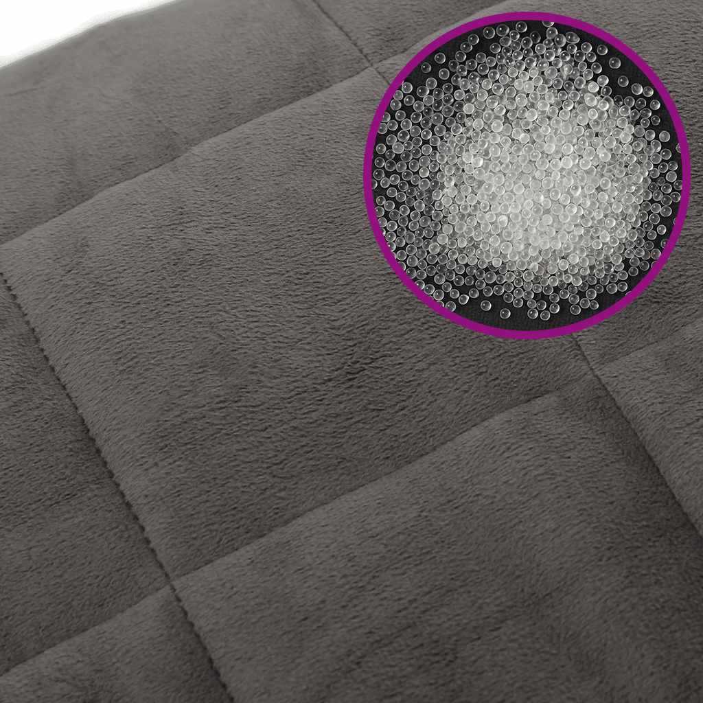 vidaXL Gewichtsdecke Grau 200x225 cm 9 kg Stoff
