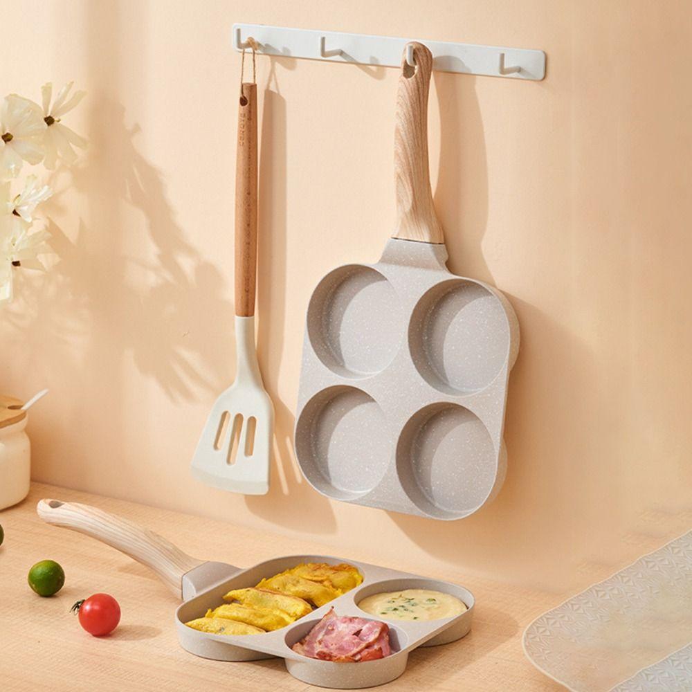 Four-Cup Granite Omelette Skillet Rustless Divided Egg Skillet Fried Egg Pan  Kitchen