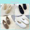 Cotton Shoes For Women Fall Winter Warm Plush Loafer Slip On Comfortable Daily Use
