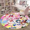 1pc Sailor Moon  Carpet, Round Rug, Comfortable, Suitable for Entryways, Living Rooms, Office, And Bedrooms, Christmas Decoration