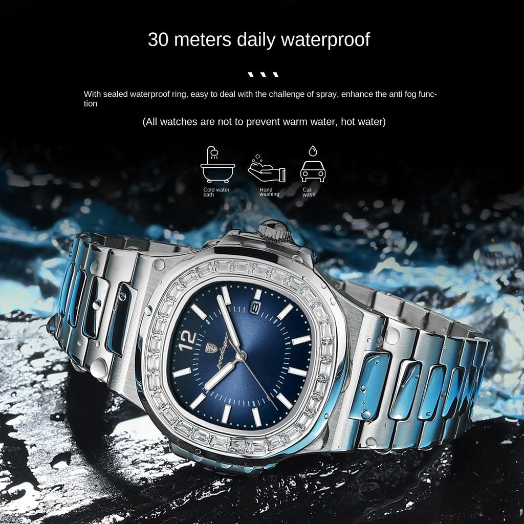 Классические деловые брендовые роскошные мужские часы, новые ультратонкие модные кварцевые часы из розового золота Mlae