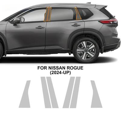 Для Nissan ROGUE 2024 2025 Пленочная защита фар, зеркал заднего вида, стоек B и C из ТПУ, устойчивая к царапинам, предварительно вырезанная PPF, Clear Bra